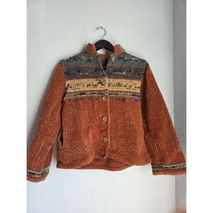 Gretel Underwood Santa Fe Hand Woven Jacket Cardigan Coat Shacket Cottagecore Sm